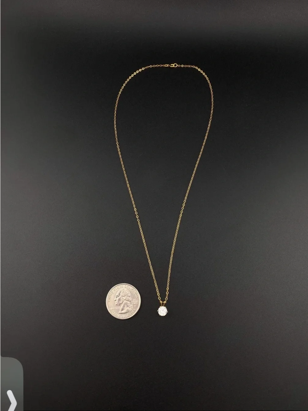 Vintage Gold-filled Diamond CZ Solitaire Pendant